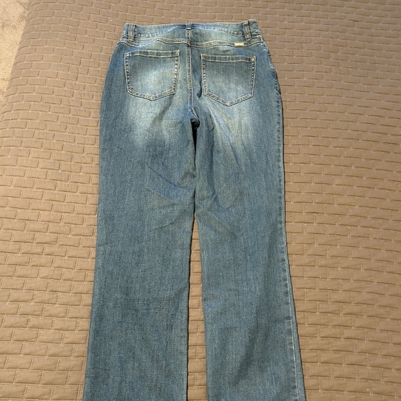 INC Denim | Front-Tie Raw Hem Straight Leg Jeans-Size 6 - Picture 2 of 9